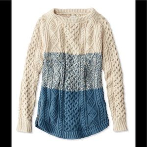 Signature Cotton Fisherman Tunic Sweater Blue